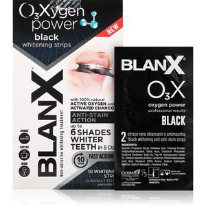 BlanX Oxygen Power Whitening Black Strips fogfehérítő szalag a fogakra 10 db kép