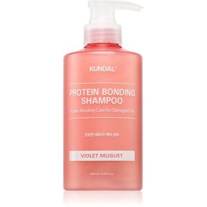 KUNDAL Protein Bonding Care Shampoo tápláló sampon száraz és sérült hajra illattal Violet Muguet 500 ml kép