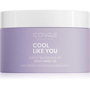 ICONIQUE Professional COOL LIKE YOU Perfect Blonde & Silver Violet haj maszk semlegesíti a sárgás tónusokat 200 ml kép