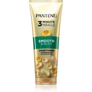 Pantene 3 Minute Miracle Smooth&Silky mélyen tápláló három perces kondicionáló a károsult hajra 220 ml kép
