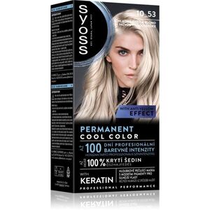 Syoss Permanent Cool Color tartós hajfesték hideg árnyalattal árnyalat 10_53 Cool Light Blond 1 db kép
