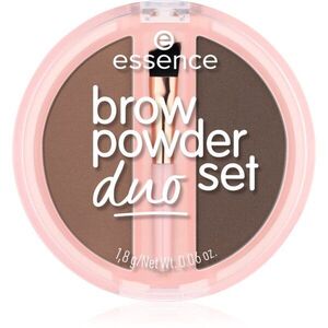 essence Brow Powder Duo szett a szemöldökre árnyalat 02 Medium 1.8 g kép