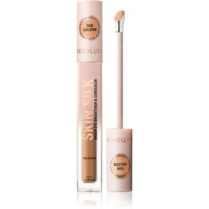 Revolution Skin Silk Under Eye Brightener & Concealer élénkítő korrektor árnyalat Tan Golden 4 ml kép