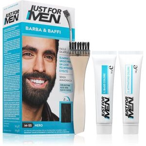 Just for Men Men Moustache & Beard szakállfesték ősz szőrszálak elfedésére árnyalat M-55 Black 1 db kép