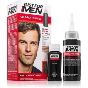 Just for Men Color Kit színező hajfesték uraknak árnyalat H-35 Medium Brown 1 db kép