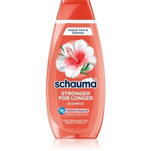 Schwarzkopf Schauma Stronger For Longer Hair erősítő sampon hosszú hajra Hibiscus & Rosemary 400 ml kép