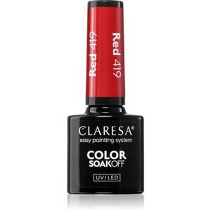 Claresa SoakOff UV/LED Color Warm Feelings géles körömlakk árnyalat Red 419 5 g kép