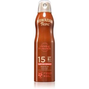 Hawaiian Tropic Glowing Protection Dry Oil Spray napvédő spray SPF 15 177 ml kép