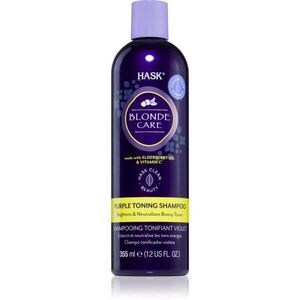 HASK Blonde Care Purple Shampoo lila sampon semlegesíti a sárgás tónusokat 355 ml kép