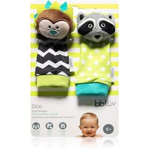 BBLÜV Düo csörgő zokni Hedgehog / Racoon 2 db kép