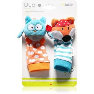 BBLÜV Düo csörgő zokni Owl / Fox 2 db kép
