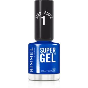 Rimmel Super Gel géles körömlakk UV/LED lámpa használata nélkül árnyalat 100 Cobalt Heaven 12 ml kép