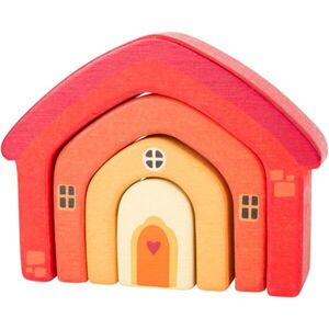 Small foot Wooden Building Blocks House interaktív játék fából készült 12 m+ 4 db kép