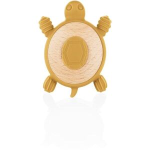 Zopa Silicone Wooden Teether Turtle rágóka 0 m+ Mustard Yellow 1 db kép