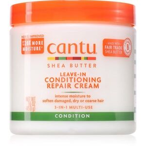 CANTU Shea Butter Leave-In Conditioning Cream öblítés nélküli kondicionáló a károsult hajra 453 g kép
