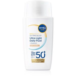 NIVEA SUN Ultra Light gyengéd tonizáló fluid SPF 50+ árnyalat Light 40 ml kép