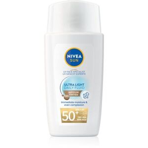 NIVEA SUN Ultra Light gyengéd tonizáló fluid SPF 50+ árnyalat Medium 40 ml kép