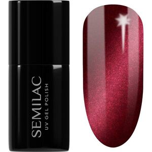 Semilac UV Hybrid Silk Effect gél körömlakk UV / LED-es lámpákhoz árnyalat 467 Red Candle Flash 7 ml kép