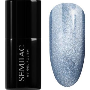 Semilac UV Hybrid Gloss GALA gél körömlakk UV / LED-es lámpákhoz árnyalat 665 Blueberry Gloss 7 ml kép