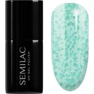 Semilac UV Hybrid Crushed_ICE gél körömlakk UV / LED-es lámpákhoz árnyalat 495 Mint Glacier 7 ml kép