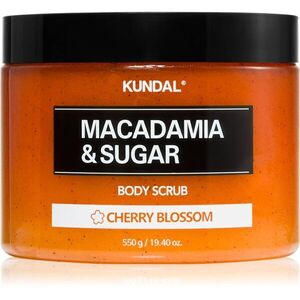 KUNDAL Macadamia & Sugar Cherry Blossom cukros peeling bambuszvajjal 550 g kép