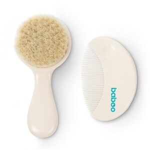 Baboo Baby Hair Brush and Comb Set szett hajra gyermekeknek születéstől kezdődően 2 db kép