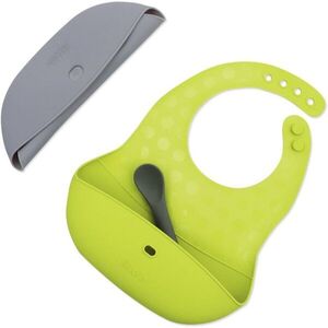 BBLÜV Pöket előke kanállal Grey/Lime 2 db kép