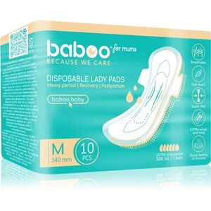 Baboo Postpartum Maternity Pads szülés utáni betétek eldobható M méret 10 db kép