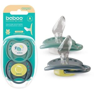 Baboo Soothers Silicone Orthodontic with Case cumi Lagoon Fiesta 6-12 m 2 db kép