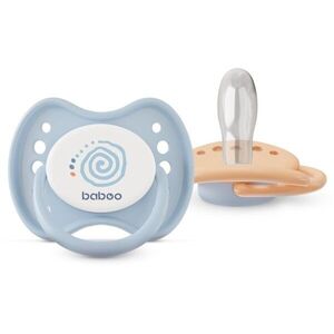 Baboo Soothers Silicone Symmetrical with Case cumi Blue Haze 6-12 m 2 db kép