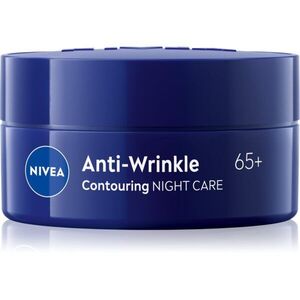 NIVEA Anti-Wrinkle Contouring liftinges éjszakai krém az arc kontúrjának megerősítésére a vonalak kisimítására 65+ 50 ml kép