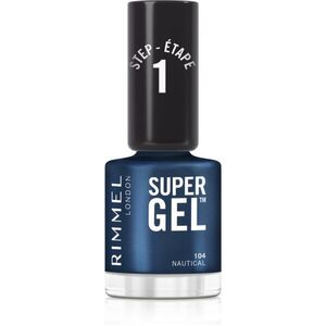 Rimmel Super Gel géles körömlakk UV/LED lámpa használata nélkül árnyalat 104 Nautical 12 ml kép