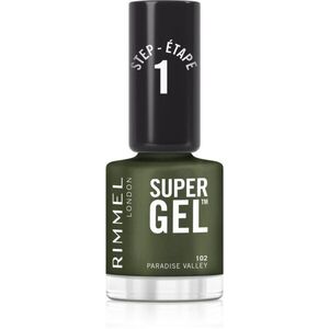 Rimmel Super Gel géles körömlakk UV/LED lámpa használata nélkül árnyalat 102 Paradise Valley 12 ml kép