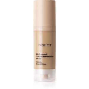 Inglot Skin Focused Care Face Foundation SPF 50 fedő hatású alapozó SPF 50 árnyalat Medium Olive 30 ml kép