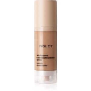 Inglot Skin Focused Care Face Foundation SPF 50 fedő hatású alapozó SPF 50 árnyalat Apricot Tan 30 ml kép