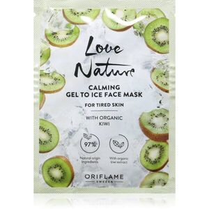 Oriflame Love Nature Gel To Ice Organic Kiwi nyugtató arcmaszk fáradt bőrre 10 ml kép