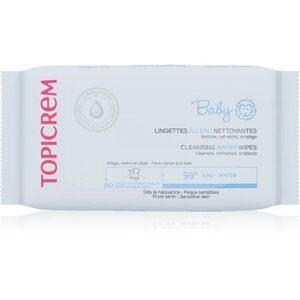 Topicrem BABY Cleansing Water Wipes nedves törlőkendő gyerekeknek 60 db kép