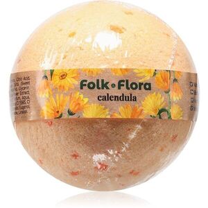 Folk & Flora Calendula pezsgő fürdőgolyó körömvirággal 130 g kép