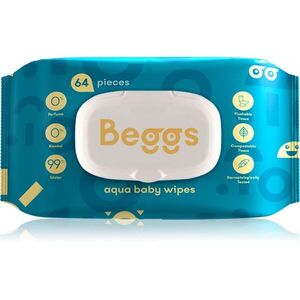 Beggs Aqua Baby Wipes finom nedves törlőkendők gyermekeknek 64 db kép