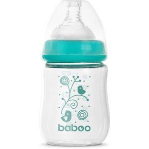 Baboo Anti-colic Glass Feeding Bottle Wide Neck cumisüveg üvegből 0m+ 1 db kép