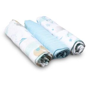 BabyOno Natural Bamboo Diapers Blue mosható pelenkák 70x70 cm 3 db kép
