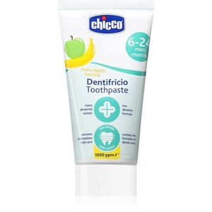 Chicco Toothpaste 6-24m fogkrém gyermekeknek fluoriddal Apple-Banana 50 ml kép