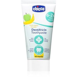 Chicco Fluoride-Free Toothpaste 6-24m fluoridmentes fogkrém gyermekeknek Apple-Banana 50 ml kép