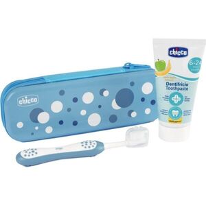 Chicco Always Smiling Set 6m+ fogápoló készlet tokkal Light Blue 1 db kép