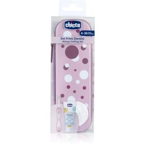 Chicco Always Smiling Set 6m+ fogápoló készlet tokkal Lilac kép