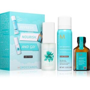 Moroccanoil Refresh, Nourish, and Go! (Dark Tones) szett sötét hajra hölgyeknek kép