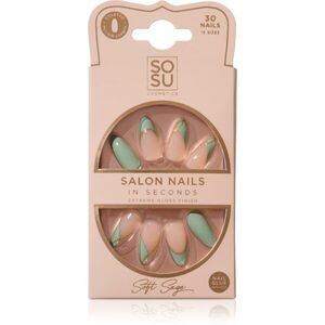 SOSU Cosmetics Salon Nails műköröm árnyalat Soft Sage 30 db kép