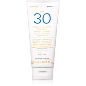Korres Yoghurt Sunscreen napozótej arcra és testre SPF 30 200 ml kép
