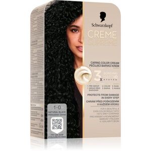 Schwarzkopf Creme Supreme tartós hajfesték árnyalat 1-0 Natural Black 60 ml kép