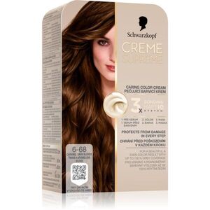 Schwarzkopf Creme Supreme tartós hajfesték árnyalat 6-68 Caramel Dark Blonde 60 ml kép